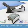 Opklapbere White Rattan SunBed meubels aluminium buis
